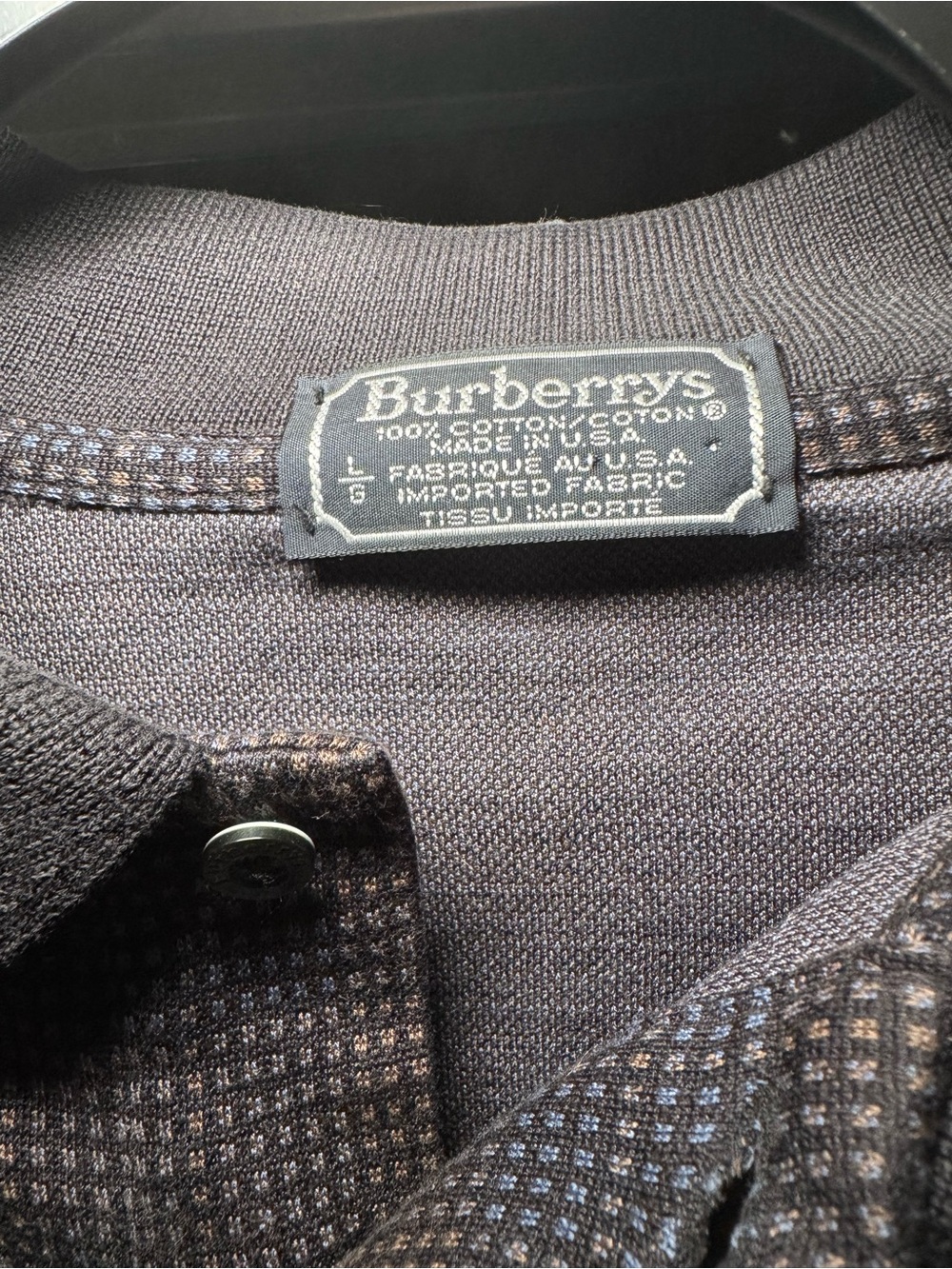 Burberry Men's Black Textured Cotton Polo Blazer - Made in USA